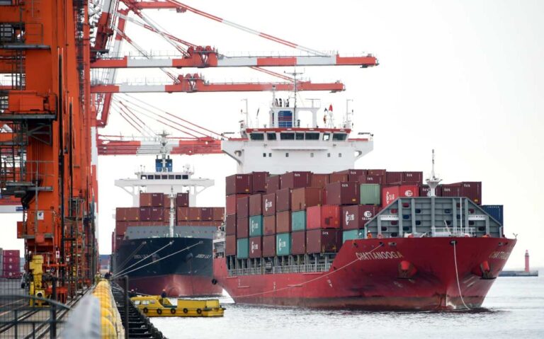 Trade deficit hit a record in March as companies rushed to import goods ahead of tariffs